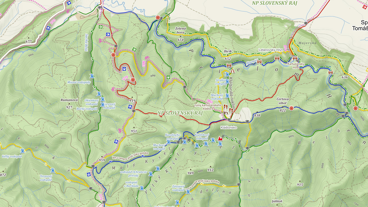 słowacja słowacki raj Slovenský raj mapa