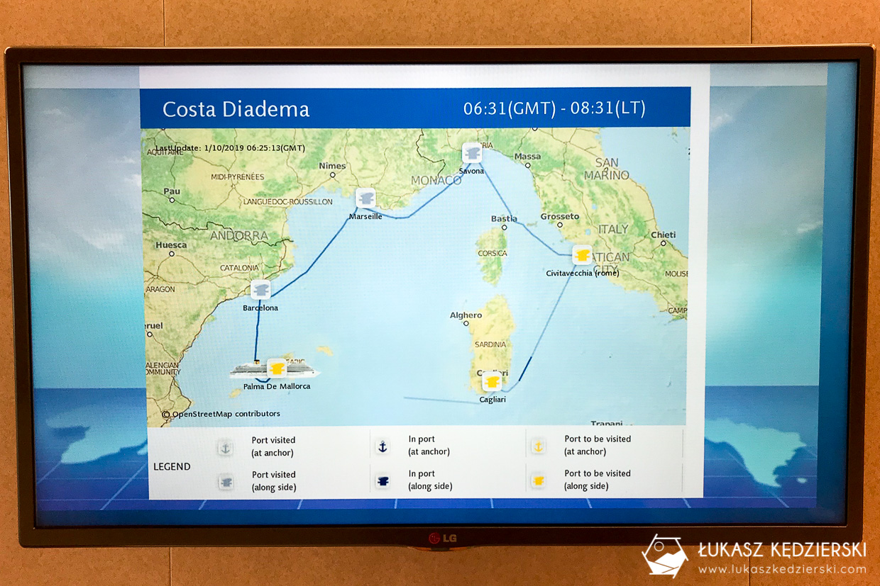 rejs statkiem wycieczkowym costa diadema trasa costa cuise