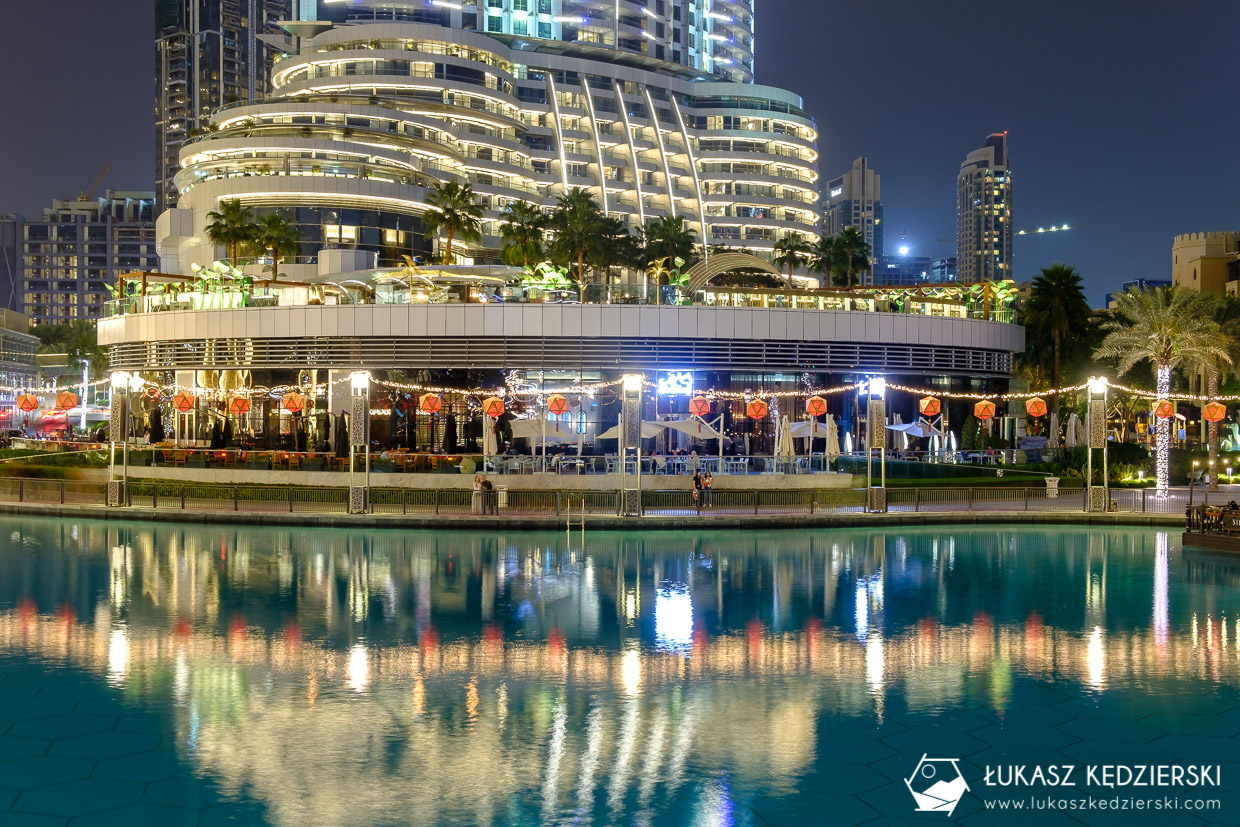 zea dubaj burj khalifa nocne zdjęcia dubai fountain