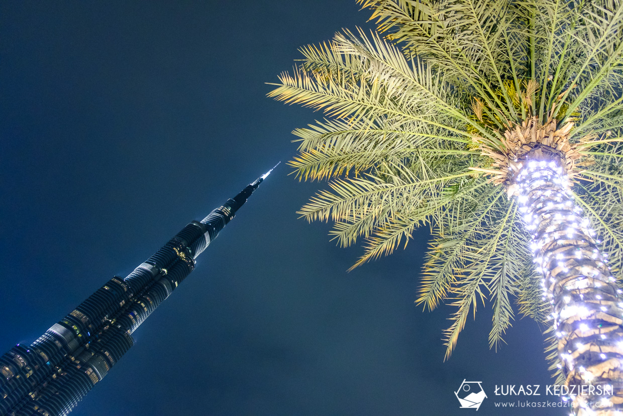 zea dubaj burj khalifa nocne zdjęcia dubai fountain