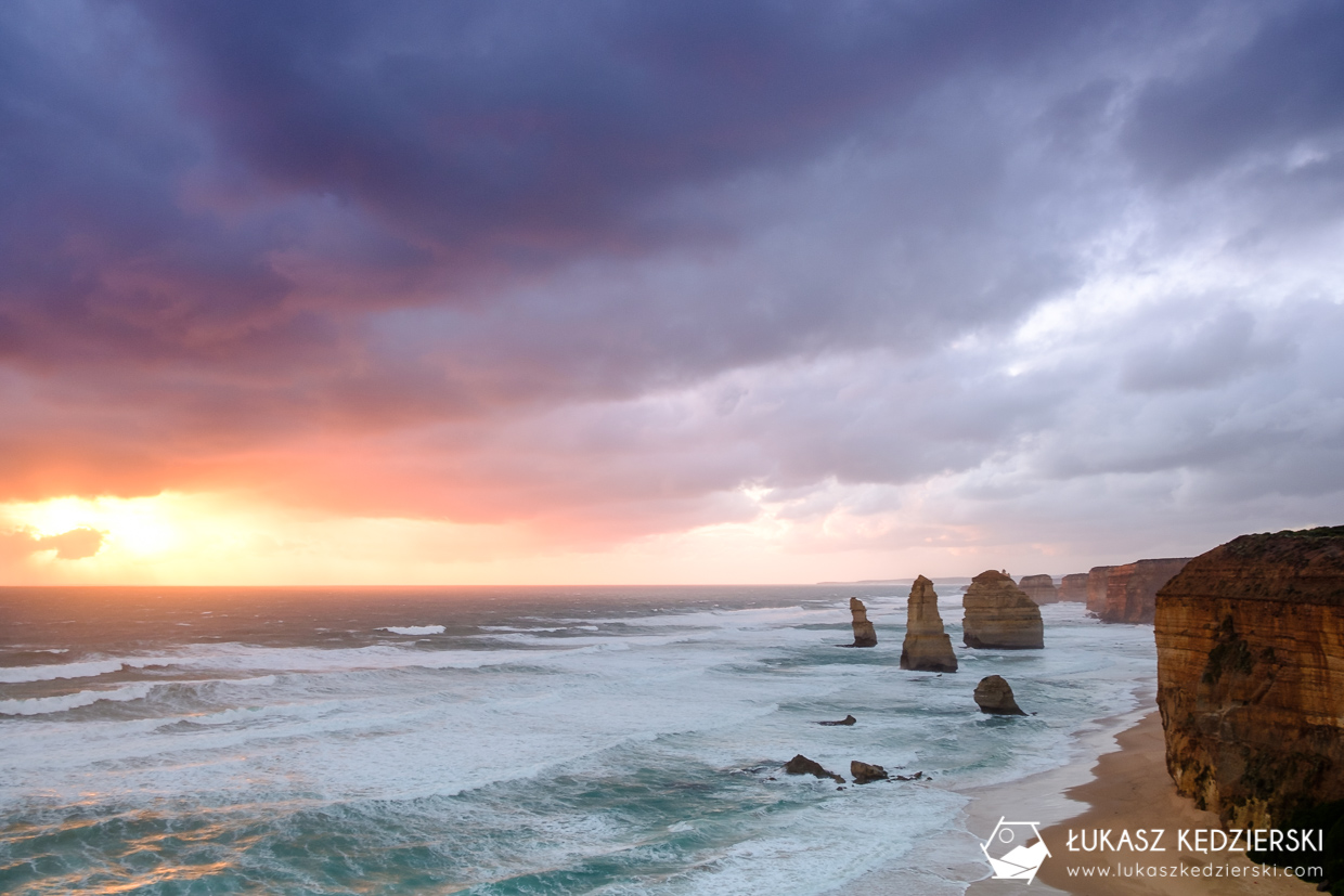 australia great ocean road 12 apostles twelve apostles 12 apostołów sunset zachód słońca