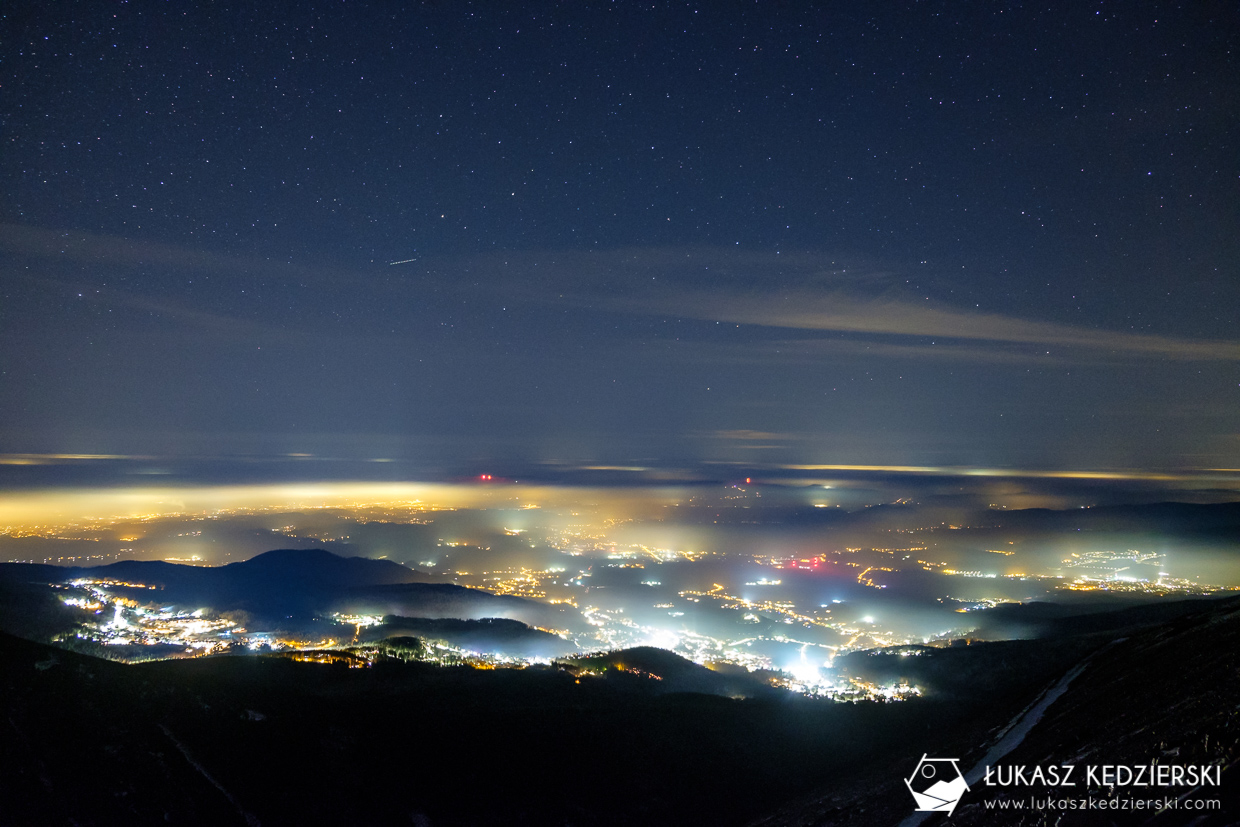 karkonosze nocą zdjęcia nocne zdjęcia karkonoszy nocne zdjęcia szlak na śnieżkę