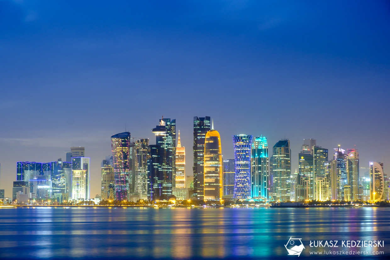 katar doha skyline night photos doha skyline zdjęcia nocne zdjęcia