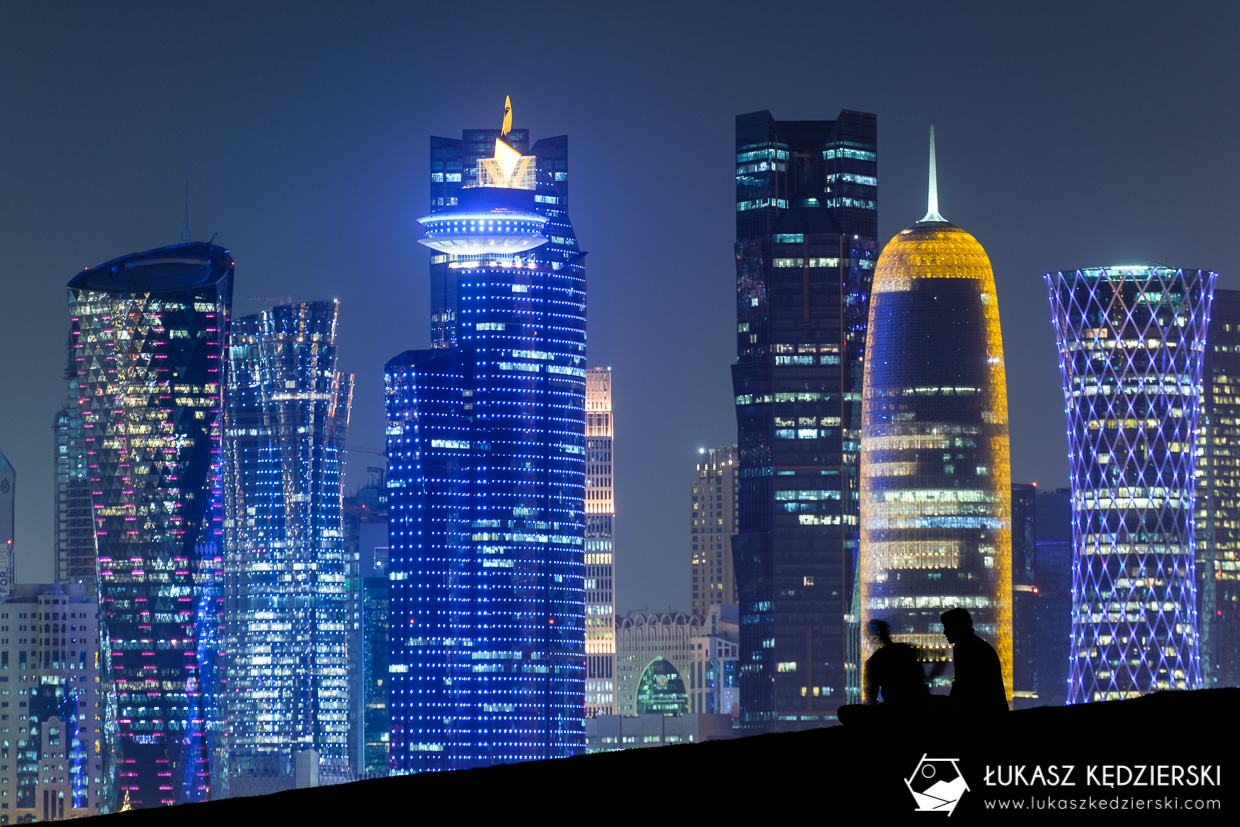 katar doha skyline night photos doha skyline zdjęcia nocne zdjęcia