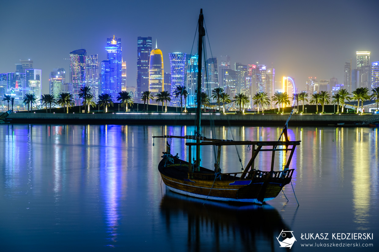 katar doha skyline night photos doha skyline zdjęcia nocne zdjęcia