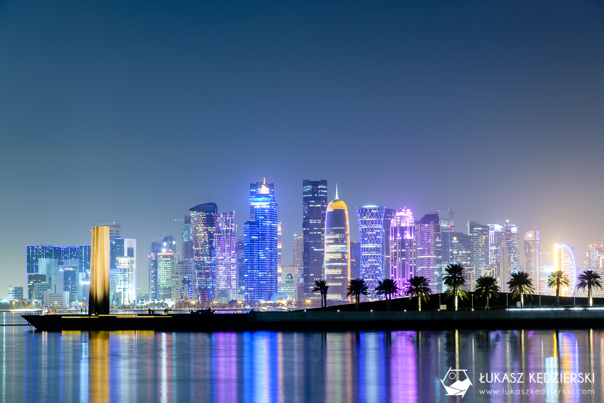 katar doha skyline night photos doha skyline zdjęcia nocne zdjęcia