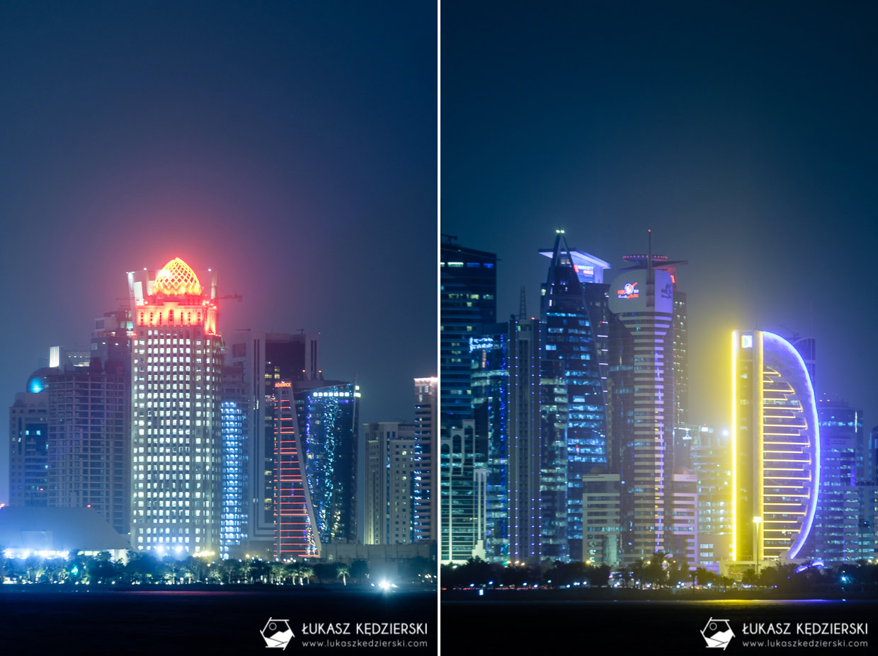 katar doha skyline night photos doha skyline zdjęcia nocne zdjęcia