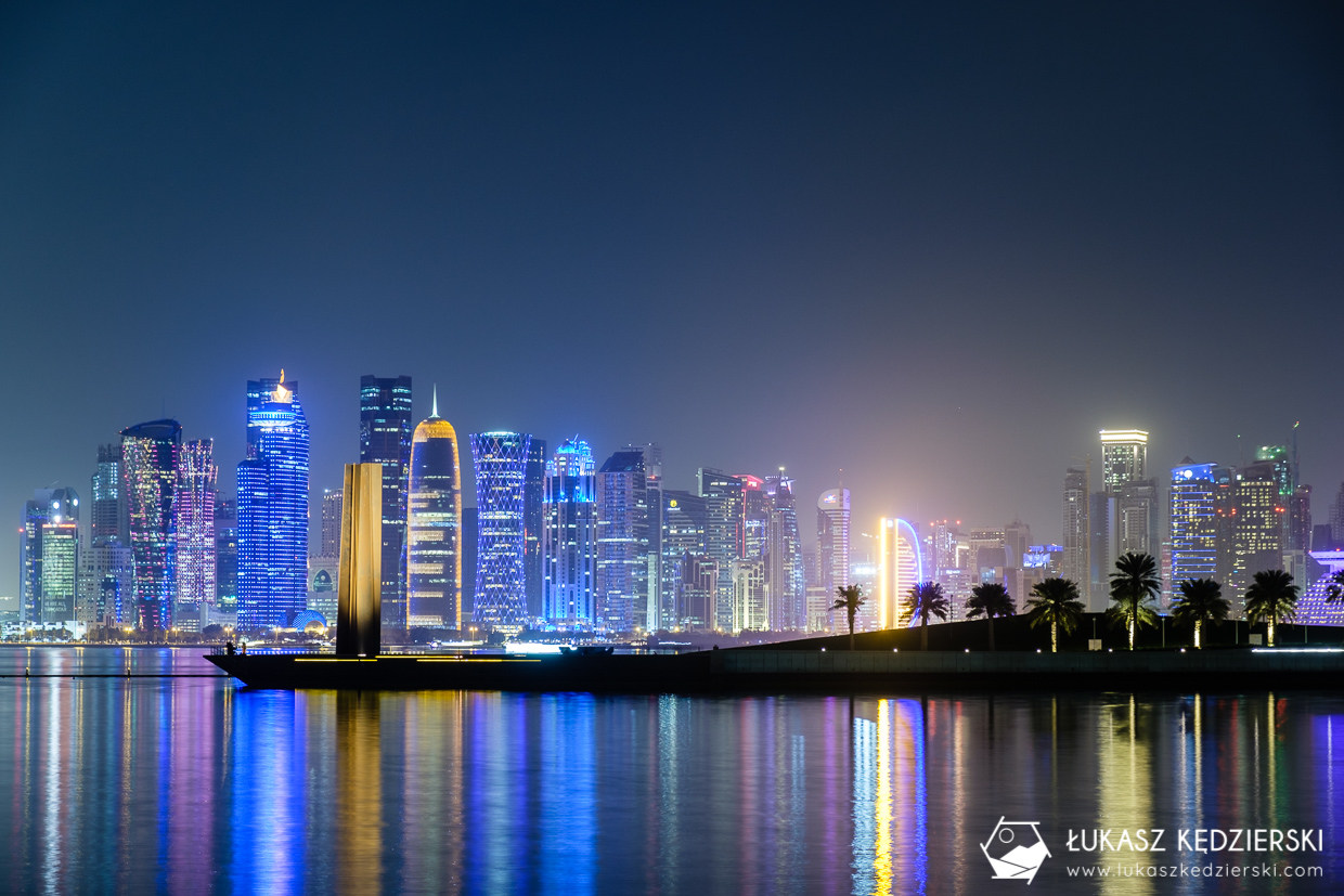 katar doha skyline night photos doha skyline zdjęcia nocne zdjęcia