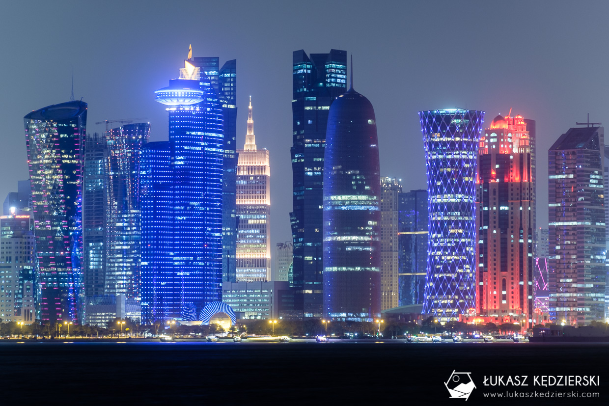 katar doha skyline night photos doha skyline zdjęcia nocne zdjęcia