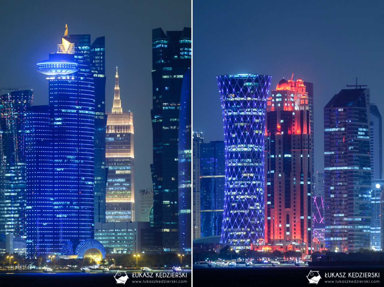 katar doha skyline night photos doha skyline zdjęcia nocne zdjęcia