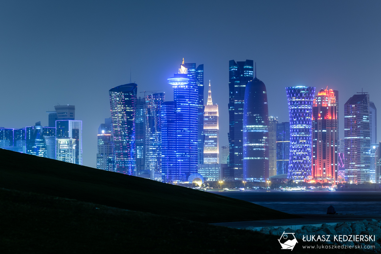 katar doha skyline night photos doha skyline zdjęcia nocne zdjęcia