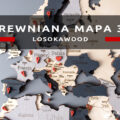 drewniana mapa świata 3d LosokaWood