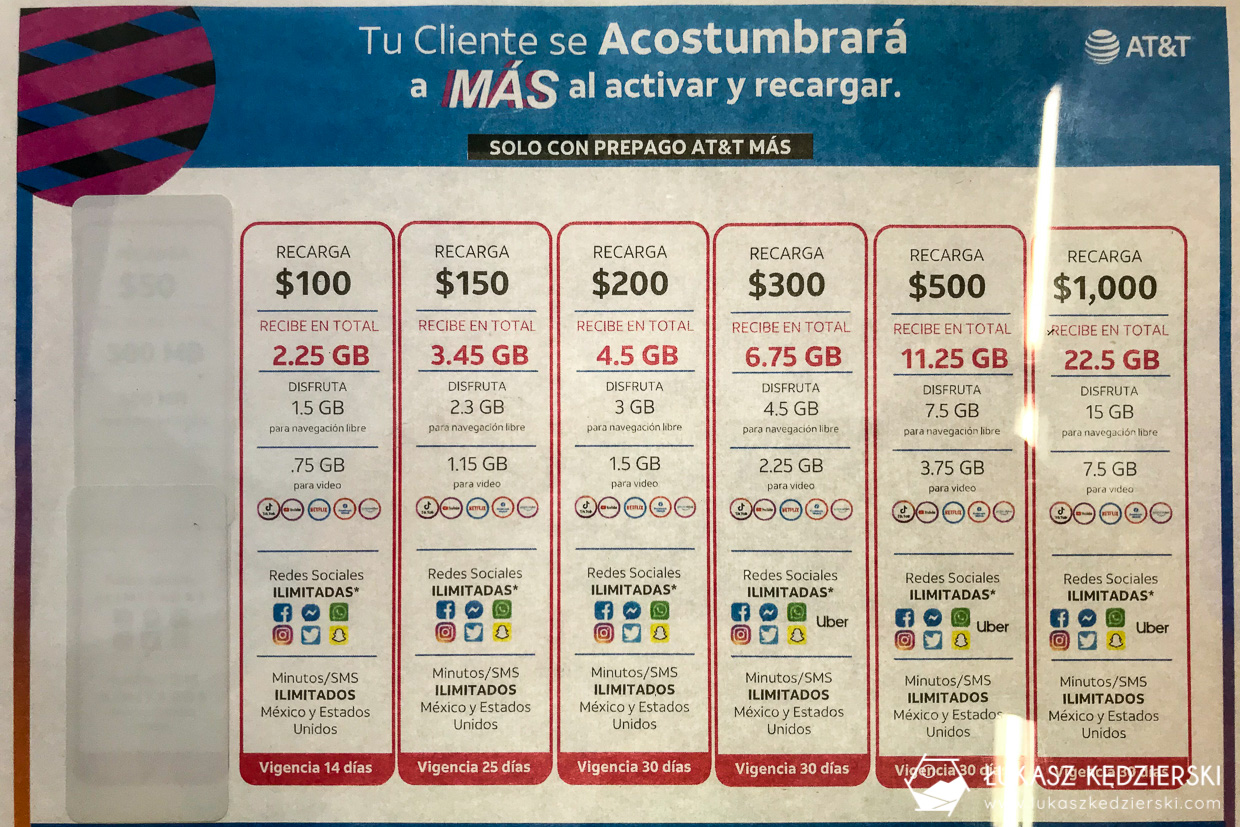 meksyk informacje praktyczne internet mobilny w meksyku ceny