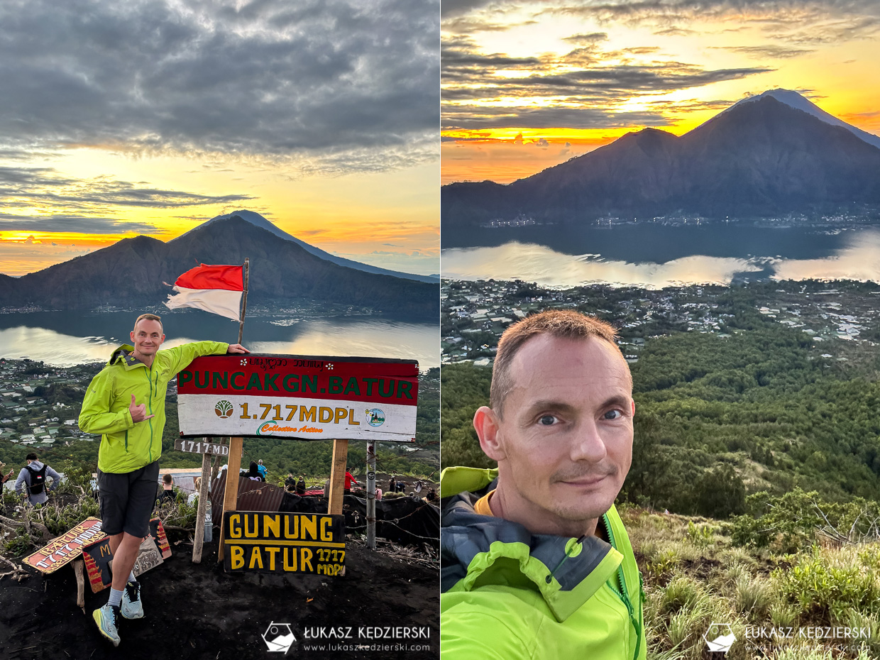 wschód słońca na wulkanie Batur, bali mount batur sunrise indonezja
