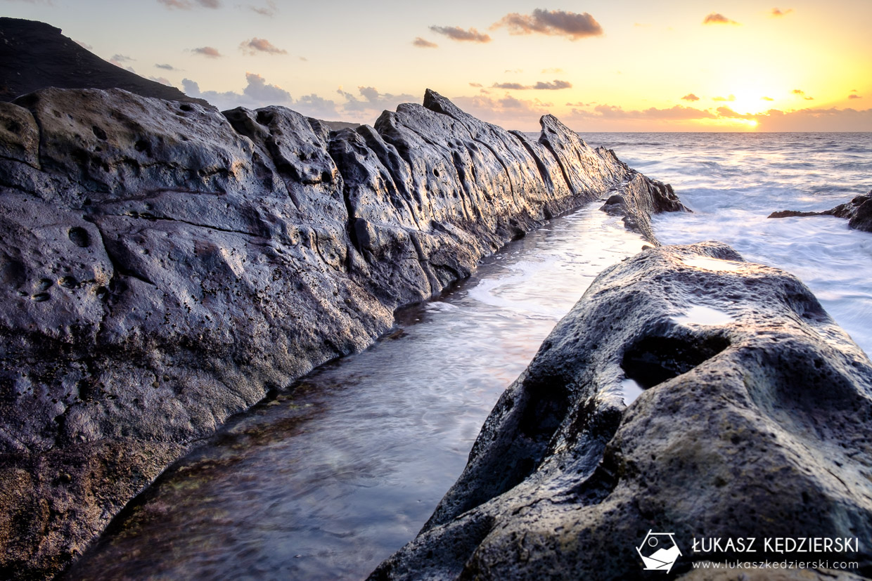 lanzarote wyspy kanaryjskie sunset el golfo
