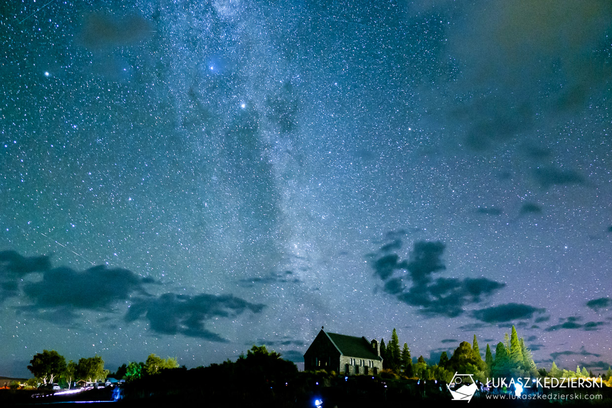 nowa zelandia lake tekapo milky way The Church of the Good Shepherd