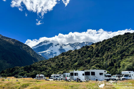 nowa zelandia mount cook aoraki White Horse Hill Campsite
