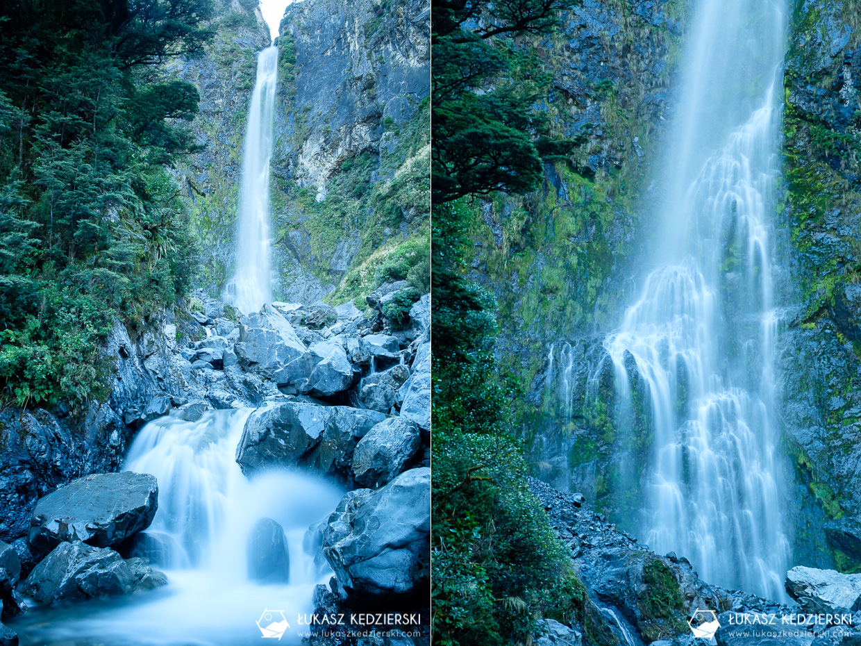 nowa zelandia punchbowl waterfall artur's pass